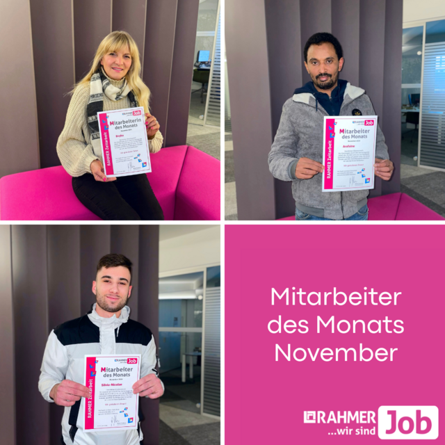 Mitarbeiter des Monats November 