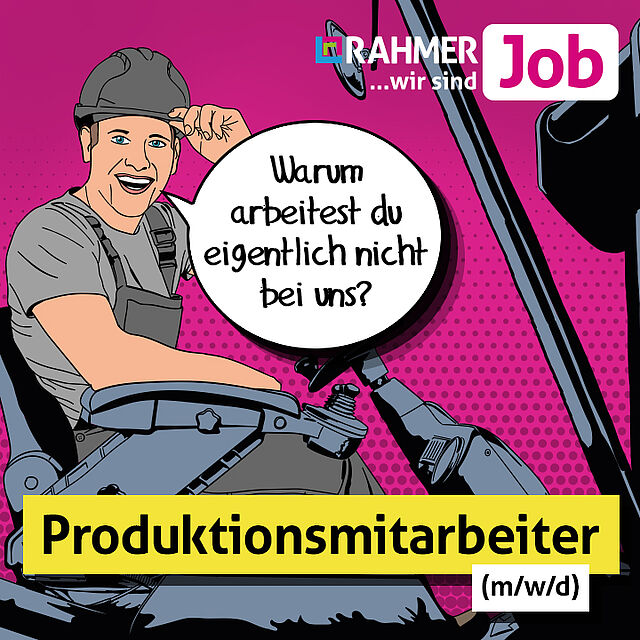 RAHMER Zeitarbeit Job Anzeige Produktionsmitarbeiter