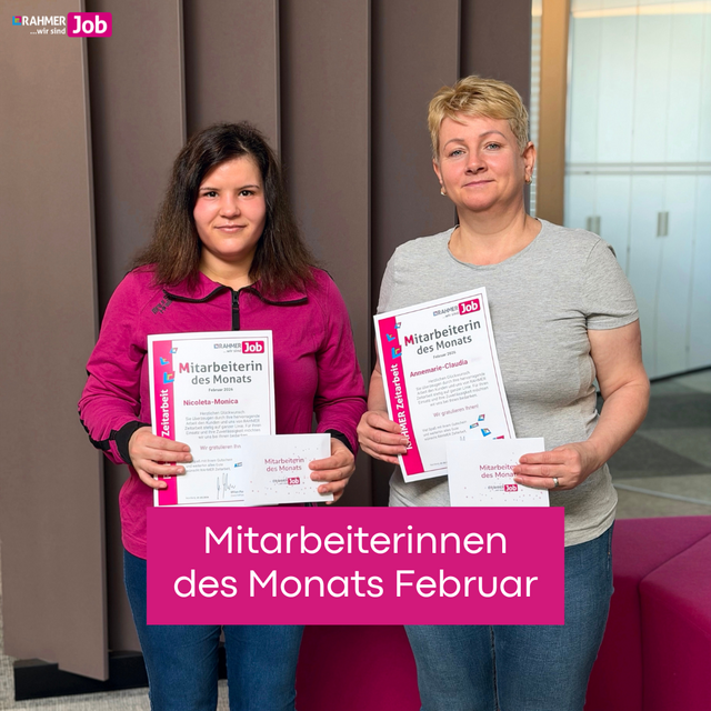 Mitarbeiterinnen des Monats Februar 2026
