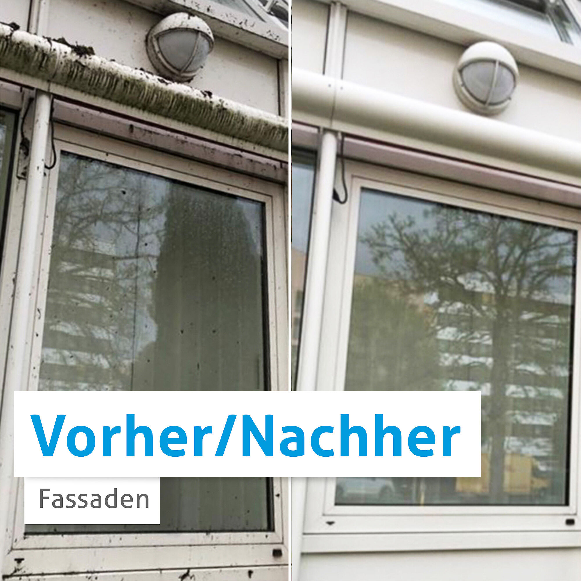 So sieht Fassadenreinigung von RAHMER Dienstleistungen in Nürnberg aus.