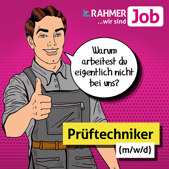 RAHMER Zeitarbeit Job Anzeige Prüftechniker